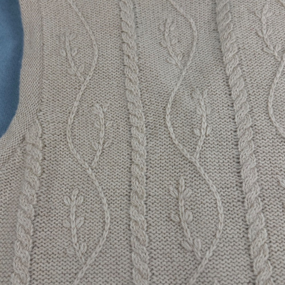 Vintage Liz Claiborne Lizwear Shetland Wool Sweater Vest M Floral Embroidered - Picture 6 of 9